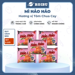 ACECOOK - Mì Hảo Hảo hương vị Tôm chua cay - Mì ăn liền Hảo Hảo tôm chua cay - 75g/gói - 00005