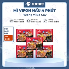 VIFON – Mì Vifon nấu 4 phút hương vị bò cay - Mì gói Vifon, Mì nấu Vifon, Mì nấu vị bò cay, Mì bò cay Vifon, Mì nấu 4 phút hương vị bò cay, Mì Vifon bò cay nấu 4 phút, Mì Vifon nấu ăn liền - 105g/gói - 00221