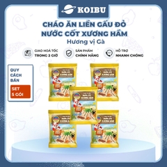 ASIAFOODS - Cháo dinh dưỡng nước cốt xương hầm Gấu đỏ hương vị Thịt gà, Cháo thịt gà Gấu đỏ ăn liền - 57g/gói - 00713