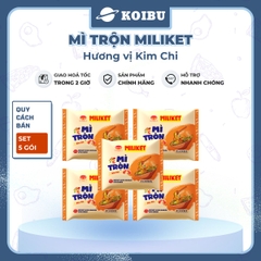 COLUSA - Mì trộn Miliket hương vị Kim chi, Mì trộn kim chi Miliket, Mì Miliket trộn kim chi ăn liền- 117g/gói - 00552