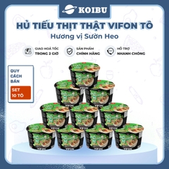 VIFON - Hủ tiếu thịt thật tô Vifon Sườn heo, Hủ tiếu sườn heo thịt thật Vifon tô hủ tiếu ăn liền - 90g/tô - 00415