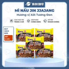 OTTOGI - Mì nấu Jin Jjajang hương vị trộn Xốt tương đen, Mì Sốt tương đen Jin, Mì trộn Jin Jjajang - 135g/gói - 00529