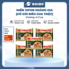 VIFON - Miến Hoàng Gia hương vị Cua (có gói riêu cua thật), Miến cua Hoàng Gia, Miến cua Vifon - 105g/gói - 00184