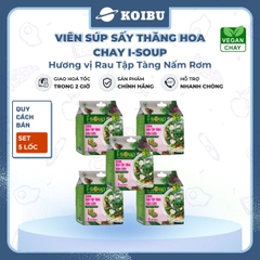 NFC - Viên canh ăn liền sấy thăng hoa I-Soup hương vị Canh rau tập tàng nấm rơm ISoup ăn liền - 35g/lốc - 00087