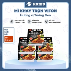 VIFON - Mì khay trộn Vifon hương vị Tương đen (có gói xốt Tương đen), Mì xào tương đen Vifon khay - 90g/khay - 00240