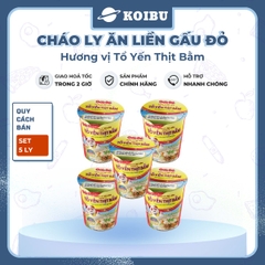 ASIAFOODS - Cháo ly tổ yến Gấu Đỏ hương vị thịt bằm, Cháo tổ yến thịt bằm Gấu Đỏ ly, Cháo yến Gấu Đỏ - 50g/ly - 00445