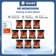 NONGSHIM - Mì Shin Ramyun Black hương vị Cay, Mì Shin Black cay, Mì Shin cay Hàn Quốc ăn liền - 120g/gói - 00061