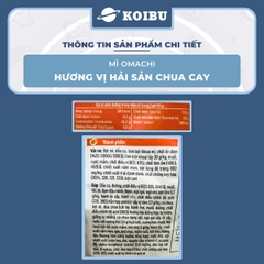 MASAN - Mì khoai tây Omachi vị Hải sản Chua Cay, mì Omachi ăn liền, mì hải sản, mì khoai tây ăn liền - 80g/ly - 00509