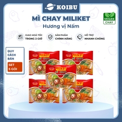 COLUSA - Mì chay Miliket gói vị Nấm, Mì chay nấm Miliket, Mì Miliket chay hương vị nấm, Mì giấy Miliket - 70g/gói - 00094