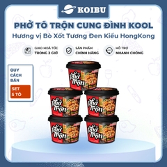AFOTECH - Phở trộn Cung Đình Kool tô bò tương đen kiểu Hồng Kông - Phở Cung Đình Kool tô trộn bò tương đen Hongkong - Tô Cung Đình Kool phở ăn liền (Micoem) - 80g/tô - 00323