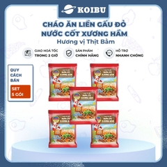 ASIAFOODS - Cháo dinh dưỡng nước cốt xương hầm Gấu đỏ hương vị Thịt bằm, Cháo thịt bằm Gấu đỏ ăn liền - 57g/gói - 00712