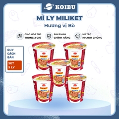 COLUSA - Mì ly Miliket hương vị Bò, Mì Miliket ly Bò, Mì bò ly Miliket, Miliket mì ly bò - 65g/ly - 00117