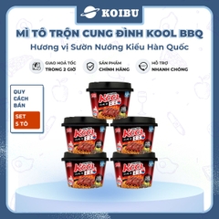 AFOTECH - Mì TÔ trộn Cung Đình Kool hương vị BBQ sườn nướng kiểu Hàn Quốc - Tô Cung Đình Kool BQQ sườn nướng kiểu Hàn Quốc - Cung Đình Kool Tô Mì ăn liền Micoem - 105g/tô - 00322