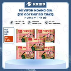 VIFON - Mì Hoàng Gia hương vị Thịt Bò (có gói thịt bò thật), Mì thịt bò ăn liền Vifon Hoàng Gia - 130g/gói - 00214