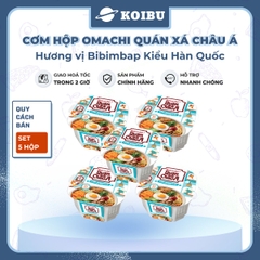 MASAN - Cơm Omachi quán xá châu Á hương vị Bibimbap Hàn Quốc, Cơm tự chín Bibimbap Hàn Quốc Omachi - 192g/hộp - 00781