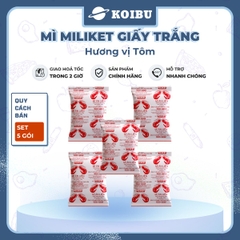 COLUSA - Mì Miliket gói giấy trắng hương vị Tôm, Mì tôm gói giấy trắng Miliket, Mì giấy Miliket - 65g/gói - 00088