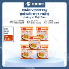 VIFON - Cháo Vifon 70g hương vị Thịt bằm (có gói thịt bằm thật), Vifon Cháo thịt bằm Vifon ăn liền - 70g/gói - 00154