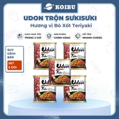 ACECOOK - Mì trộn Udon Sưkisưki hương vị Bò xốt Teriyaki, Mì Udon Sưki Sưki trộn, Mì udon Suki Acecook - 82g/gói - 00037