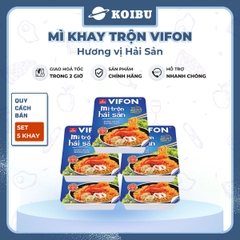 VIFON - VIFON - Mì khay trộn Vifon hương vị Hải Sản (có gói xốt Hải sản), Mì xào hải sản Vifon khay - 90g/khay - 00239