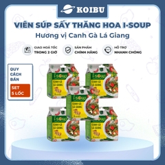 NFC - Canh ăn liền sấy thăng hoa I-Soup hương vị Canh gà lá giang, Viên canh gà lá giang ăn liền ISoup - 72g/lốc - 00726