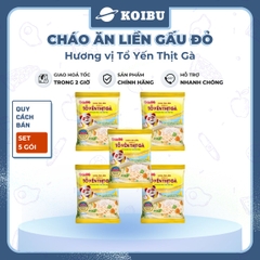 ASIAFOODS - Cháo ăn liền Gấu đỏ hương vị Tổ yến thịt gà, Cháo tổ yến Gấu đỏ thịt gà, Cháo yến Gấu Đỏ - 50g/gói - 00342