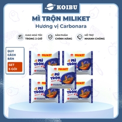 COLUSA - Mì trộn Miliket hương vị Carbonara, Mì trộn Carbonara Miliket, Mì Miliket trộn Cabonara - 117g/gói - 00555