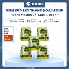 NFC - Viên súp sấy thăng hoa I-Soup hương vị Cải chua nấu thịt, Canh cải chua I Soup, Canh ăn liền - 78g/lốc - 00728