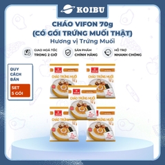 VIFON - Cháo Vifon 70g hương vị Trứng muối (có gói trứng muối thật), Vifon Cháo trứng muối Vifon - 70g/gói - 00157