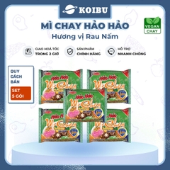 ACECOOK - Mì Hảo Hảo hương vị chay rau nấm - Mì ăn liền Hảo Hảo chay rau nấm - 75g/gói - 00001