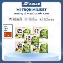 COLUSA - Mì trộn Miliket Matcha xốt kem, Mì gói Miliket trộn Matcha sốt kem, Mì trộn Colusa Trà xanh - 117g/gói - 00080
