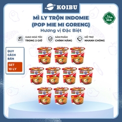 INDOFOOD - Mì trộn Ly Indomie đặc biệt, Mì xào khô Indomie ly đặc biệt, Mì ly Indomie Pop Mie Mi Goreng - 80g/ly - 00474