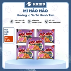 ACECOOK - Mì Hảo Hảo Sa Tế Hành Tím - Mì ăn liền Hảo Hảo hương vị Sa tế hành tím  (Hảo Hảo sate/ Hảo Hảo satay / Hảo Hảo Sa te hành tím) - 00007
