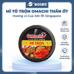 MASAN - Mì tô trộn Omachi Thần Ớt hương vị Cua xốt ớt Singapore, mì Omachi tô trộn cua xốt ớt Singapore - 96g/tô - 00808