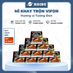 VIFON - Mì khay trộn Vifon hương vị Tương đen (có gói xốt Tương đen), Mì xào tương đen Vifon khay - 90g/khay - 00240