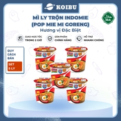 INDOFOOD - Mì trộn Ly Indomie đặc biệt, Mì xào khô Indomie ly đặc biệt, Mì ly Indomie Pop Mie Mi Goreng - 80g/ly - 00474