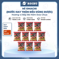 MASAN - Mì Omachi hương vị Bắp bò hầm dưa chua, Mì Omachi bắp bò hầm dưa chua, Mì ăn liền Omachi - 121g/gói - 00127