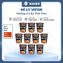 VIFON - Mì ly Vifon hương vị Lẩu Thái Tôm - Mì lẩu Thái Tôm ly ăn liền, Mì Vifon ly vị lẩu Thái Tôm - 60g/ly - 00232
