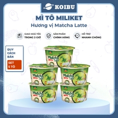 COLUSA - Mì trộn Miliket Matcha xốt kem, Mì gói Miliket trộn Matcha sốt kem, Mì trộn Colusa Trà xanh - 90g/tô - 00036