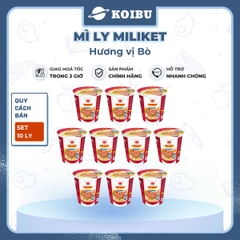 COLUSA - Mì ly Miliket hương vị Bò, Mì Miliket ly Bò, Mì bò ly Miliket, Miliket mì ly bò - 65g/ly - 00117