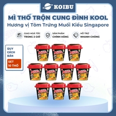 AFOTECH - Mì thố trộn Cung Đình Kool hương vị Tôm trứng muối, Mì trộn trứng muối Cung Đình Kool - 90g/thố - 00321
