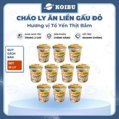 ASIAFOODS - Cháo ly tổ yến Gấu Đỏ hương vị thịt bằm, Cháo tổ yến thịt bằm Gấu Đỏ ly, Cháo yến Gấu Đỏ - 50g/ly - 00445