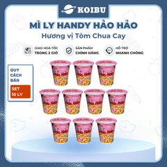 ACECOOK - Mì ly Handy Hảo Hảo hương vị Tôm chua cay, Mì ly Hảo Hảo tôm chua cay, Mì tôm chua cay ăn liền - 67g/ly - 00017