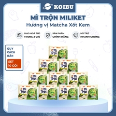 COLUSA - Mì trộn Miliket Matcha xốt kem, Mì gói Miliket trộn Matcha sốt kem, Mì trộn Colusa Trà xanh - 117g/gói - 00080