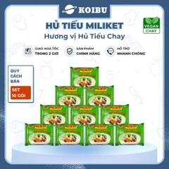 COLUSA - Hủ tiếu Miliket hương vị Chay, Miliket hủ tiếu chay gói, Hủ tíu chay ăn liền Miliket - 65g/gói - 00123