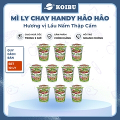 ACECOOK - Mì ly Handy Hảo Hảo hương vị lẩu nấm thập cẩm chay - Mì chay Handy Hảo Hảo lẩu nấm thập cẩm chay - Mì Handy Hảo Hảo ly chay lẩu nấm thập cẩm - Mì ly Hảo Hảo Handy lẩu nấm thập cẩm chay - 66g/ly - 00019