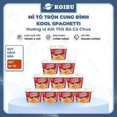 AFOTECH - Mì TÔ trộn Cung Đình Kool Spaghetti hương vị xốt cà chua bò bằm - Tô Cung Đình Kool spaghetti xốt bò bằm - Cung Đình Kool Tô Mì ăn liền Micoem - 105g/tô - 00320