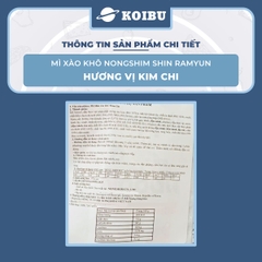 NONGSHIM - Mì trộn Shin Ramyun hương vị Kim chi, Mì Shin kim chi khô Hàn Quốc, Mì khô kim chi Shin - 120g/gói - 00060