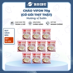 VIFON - Cháo Vifon 70g hương vị Sườn (có gói thịt sườn thật), Cháo sườn Vifon Cháo thịt sườn Vifon - 70g/gói - 00156