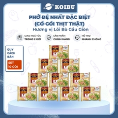 ACECOOK - Đệ Nhất phở đặc biệt lõi bò gầu giòn (có gói thịt thật), phở bò Đệ Nhất lõi bò gàu giòn, phở ăn liền Đệ Nhất - 108g/gói - 00514