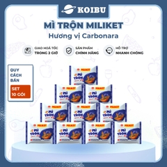 COLUSA - Mì trộn Miliket hương vị Carbonara, Mì trộn Carbonara Miliket, Mì Miliket trộn Cabonara - 117g/gói - 00555